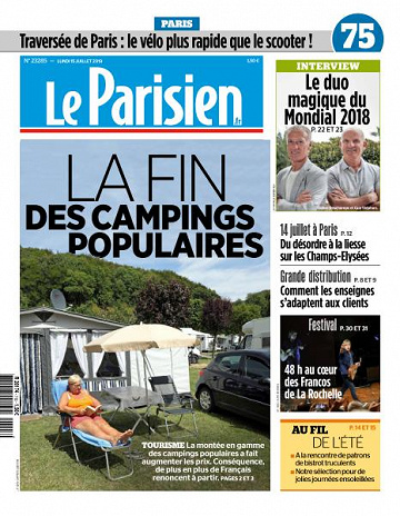Le Parisien du Lundi 15 Juillet 2019