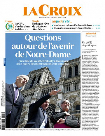 La Croix du Lundi 15 Juillet 2019