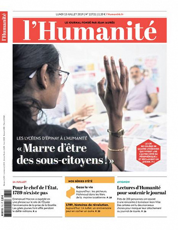 L’Humanite du Lundi 15 Juillet 2019