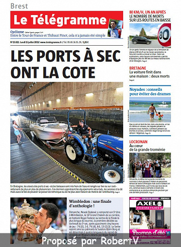 Le Télégramme - Brest - Lundi 15 Juillet 2019