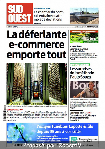 Sud Ouest Sud-Gironde - Lundi 15 Juillet 2019