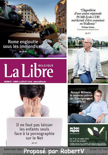 La Libre Belgique - Lundi 15 Juillet 2019