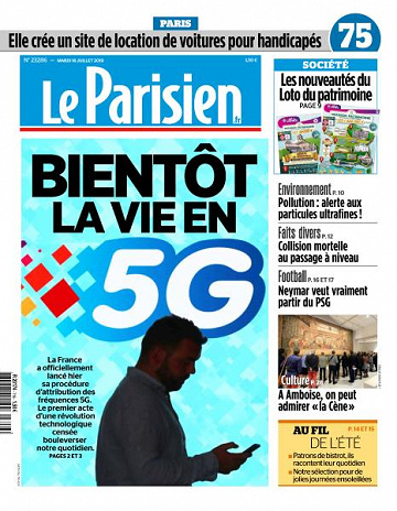 Le Parisien du Mardi 16 Juillet 2019