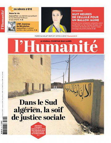 L’Humanite du Mardi 16 Juillet 2019