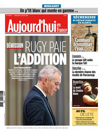 Aujourd’hui en France du Mercredi 17 Juillet 2019