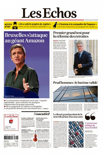 Les Echos du Jeudi 18 Juillet 2019