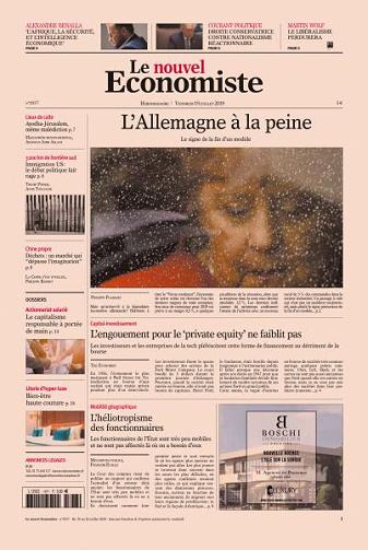 Le nouvel Économiste du Vendredi 19 Juillet 2019