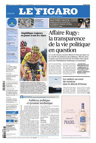 Le Figaro du Lundi 22 Juillet 2019