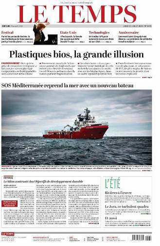 Le Temps du Lundi 22 Juillet 2019