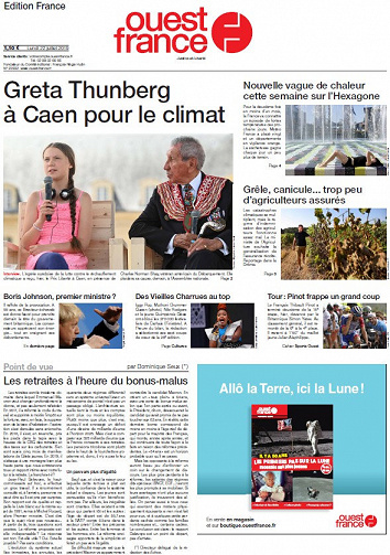 Ouest France - Lundi 22 Juillet 2019
