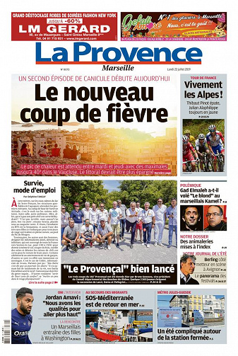 La Provence Marseille du lundi 22 juillet 2019