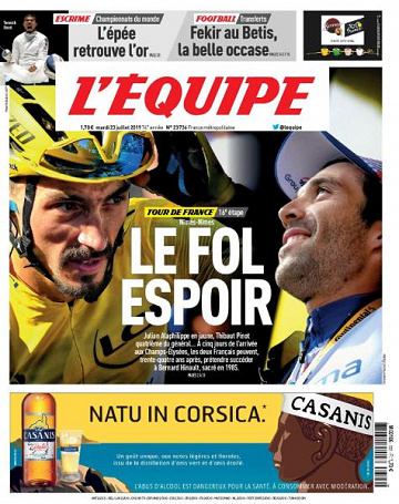 L’equipe du Mardi 23 Juillet 2019