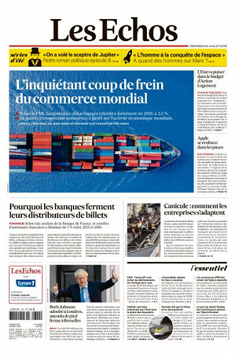 Les Echos du Mercredi 24 Juillet 2019