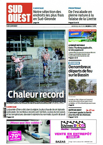 Sud Ouest Sud-Gironde - Mercredi 24 Juillet 2019