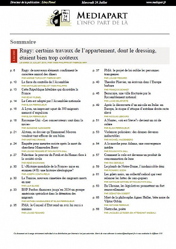 Mediapart - Mercredi 24 Juillet 2019