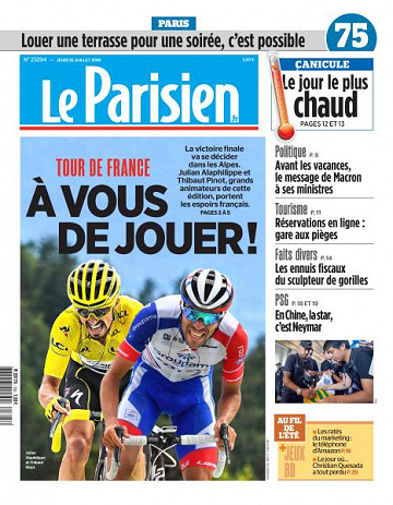 Le Parisien du Jeudi 25 Juillet 2019