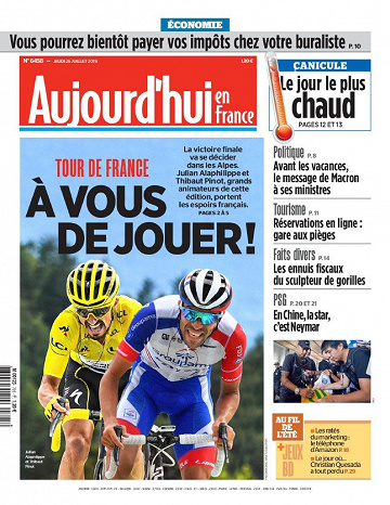 Aujourd’hui en France - Jeudi 25 Juillet 2019