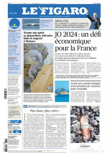Le Figaro du Vendredi 26 Juillet 2019
