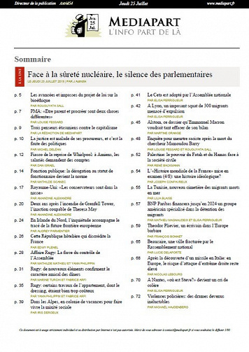 Mediapart - Jeudi 25 Juillet 2019