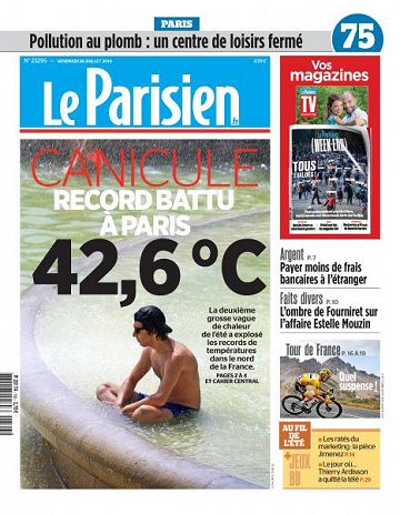 Le Parisien du Vendredi 26 Juillet 2019