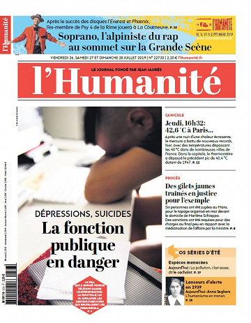 L’Humanité - Vendredi 26 au Dimanche 28 Juillet 2019