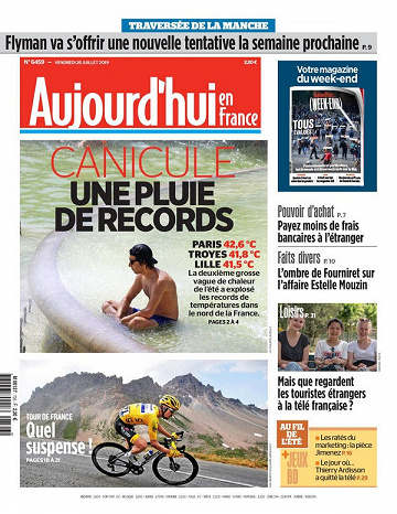 Aujourd’hui en France - Vendredi 26 Juillet 2019