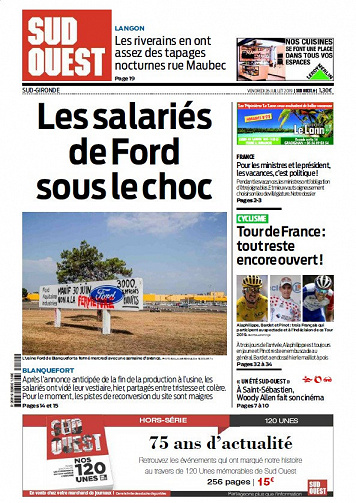 Sud Ouest Sud-Gironde - Vendredi 26 Juillet 2019