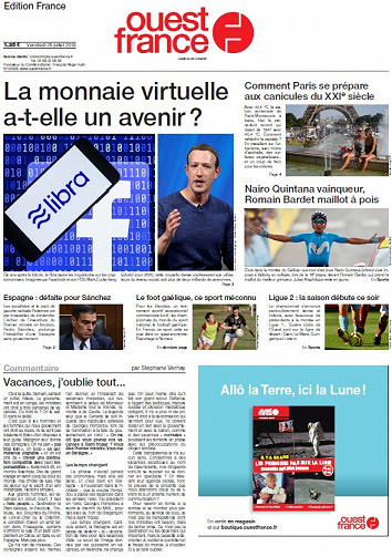 Ouest France - Vendredi 26 Juillet 2019