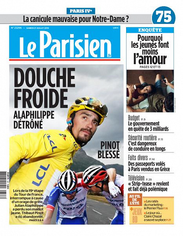 Le Parisien du Samedi 27 Juillet 2019
