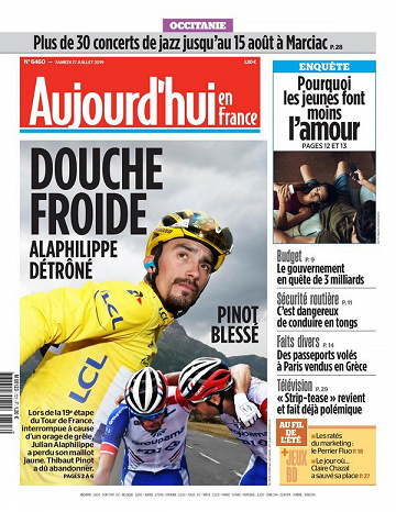 Aujourd’hui en France - Samedi 27 Juillet 2019