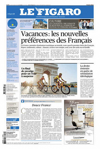 Le Figaro du Lundi 29 Juillet 2019