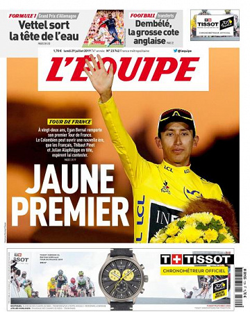 L’equipe du Lundi 29 Juillet 2019