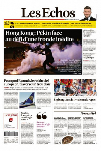 Les Echos du Mardi 30 Juillet 2019