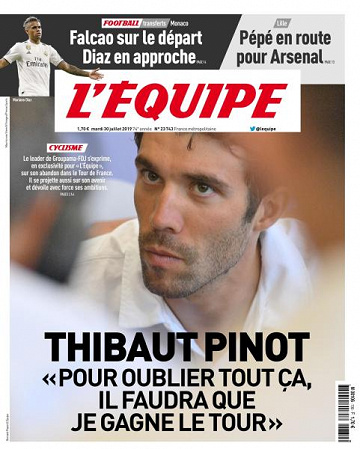 L’equipe du Mardi 30 Juillet 2019