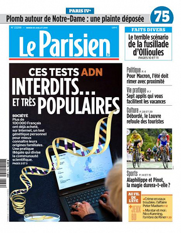 Le Parisien du Mardi 30 Juillet 2019