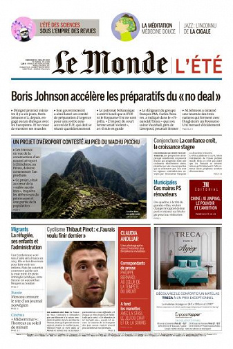 Le Monde du Mercredi 31 Juillet 2019