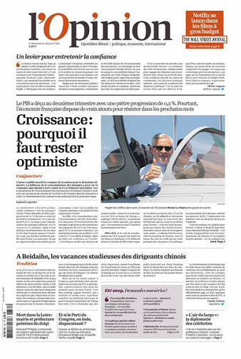 L’Opinion du Mercredi 31 Juillet 2019