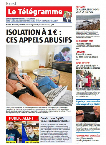 Le Télégramme - Brest - Mercredi 31 Juillet 2019