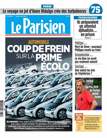 Le Parisien du Jeudi 1er Août 2019