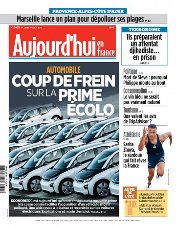 Aujourd’hui en France - Jeudi 1er Août 2019