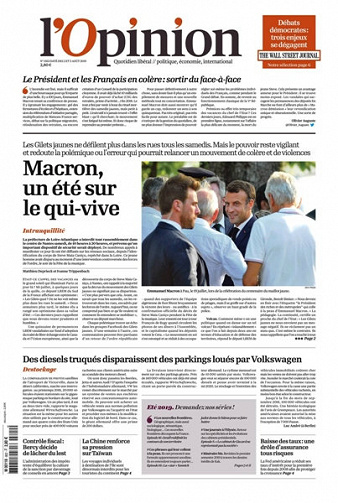 L’Opinion du Vendredi 2 Août 2019
