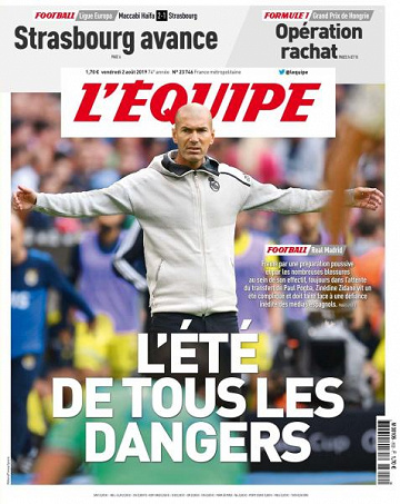L’equipe du Vendredi 2 Août 2019