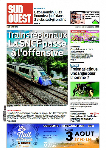 Sud Ouest Sud-Gironde - Vendredi 2 Août 2019