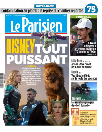 Le Parisien du Samedi 3 Août 2019