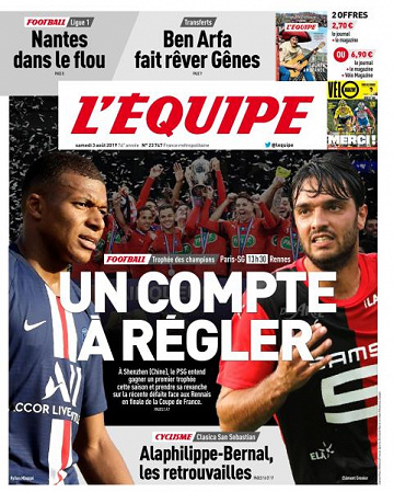 L’equipe du Samedi 3 Août 2019
