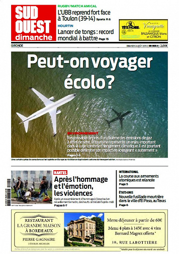 Sud Ouest Dimanche - Gironde - Dimanche 4 Août 2019