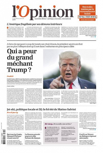 L’Opinion du Lundi 5 Août 2019