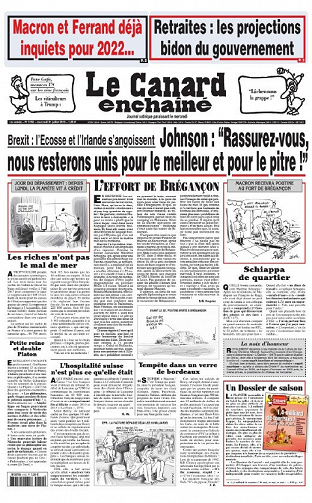 Le Canard enchaîné - Mercredi 31 Juillet 2019