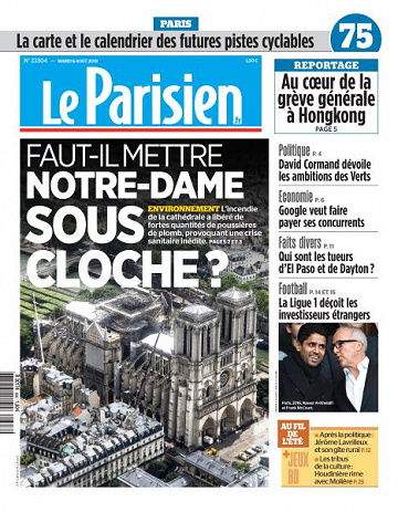 Le Parisien du Mardi 6 Août 2019