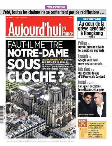 Aujourd’hui en France - Mardi 6 Août 2019